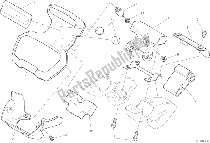 All parts for the Instrument Panel of the Ducati Diavel Xdiavel Brasil 1260 2018
